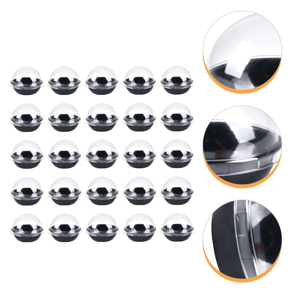 

50 Pcs Plastic Dome Boxes Disposable Food Containers Clear Transparent Cookie Cake Packaging Elegant Design Lightweight Portable