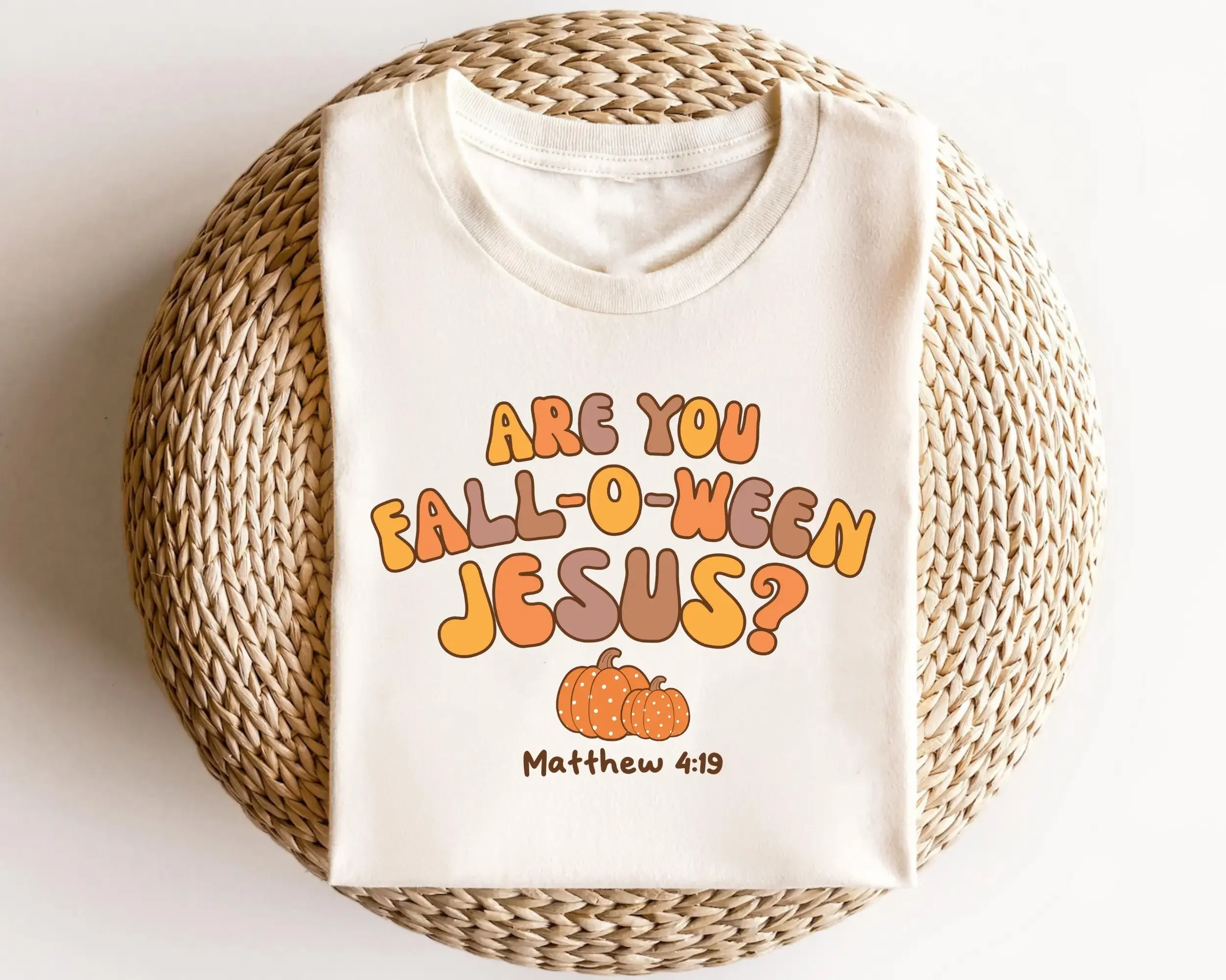 

Christian Halloween T Shirt Fall Jesus Are You O Ween Religious