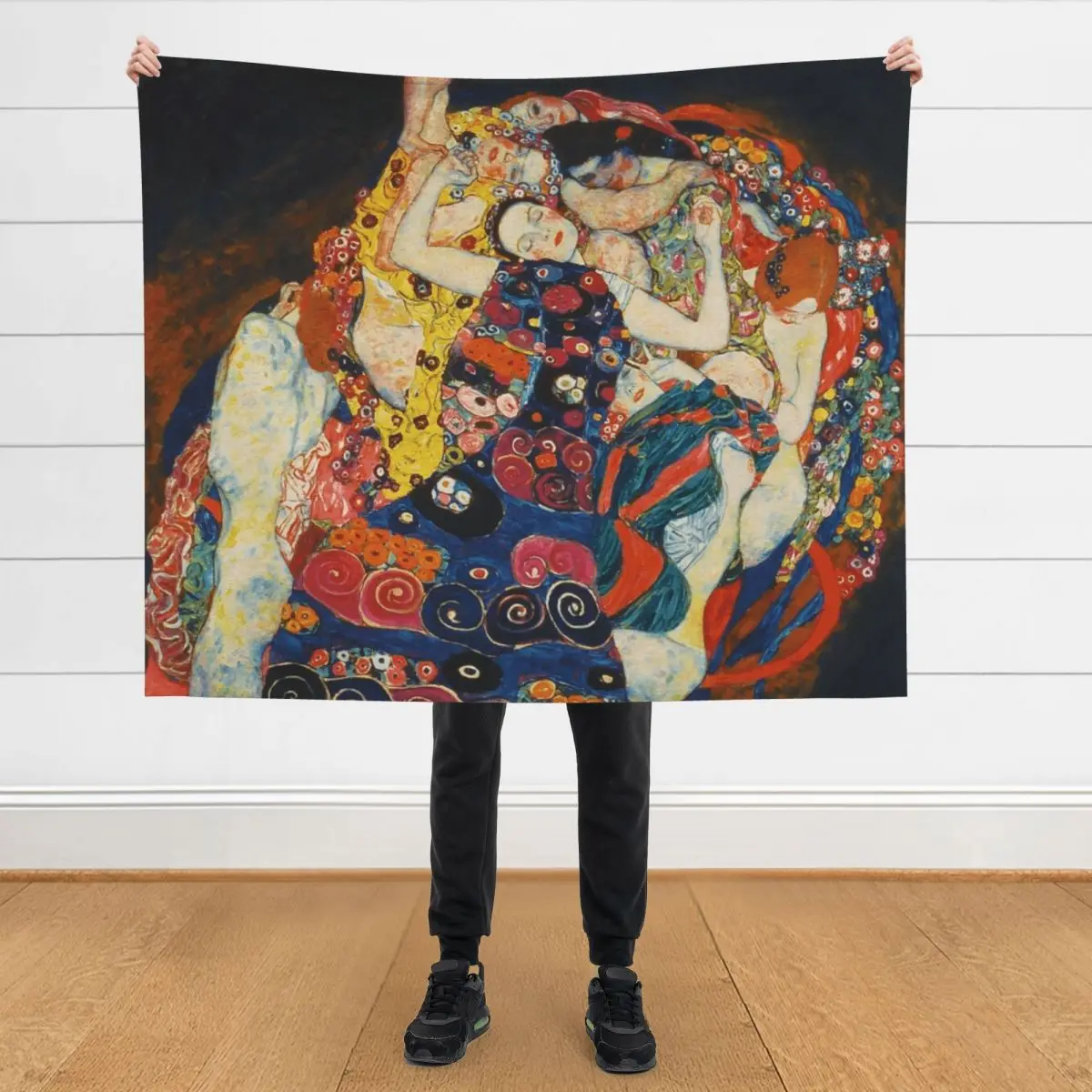 

The Virgin, Gustav Klimt, 1913 Throw Blanket Personalized Gift Travel Decorative Throw Summer Beddings Blankets