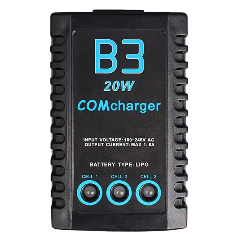 ABSY Lipo Balance Battery B3 Compact 2S 3S Lipo Balance Battery For 7.4V 11.1V 20W Lipo Battery EU-Plug