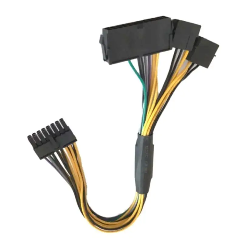 652F Computer ATX24Pin+2x4Pin Connectors to 16Pin Adapter Cable Durability Copper Design for PC Motherboards