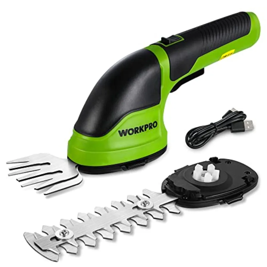 

Cordless Grass Shear and Shrubbery Trimmer - 2 in 1 Handheld Hedge Trimmer Electric Grass Trimmer Hedge Shears/Grass Cutter Rec