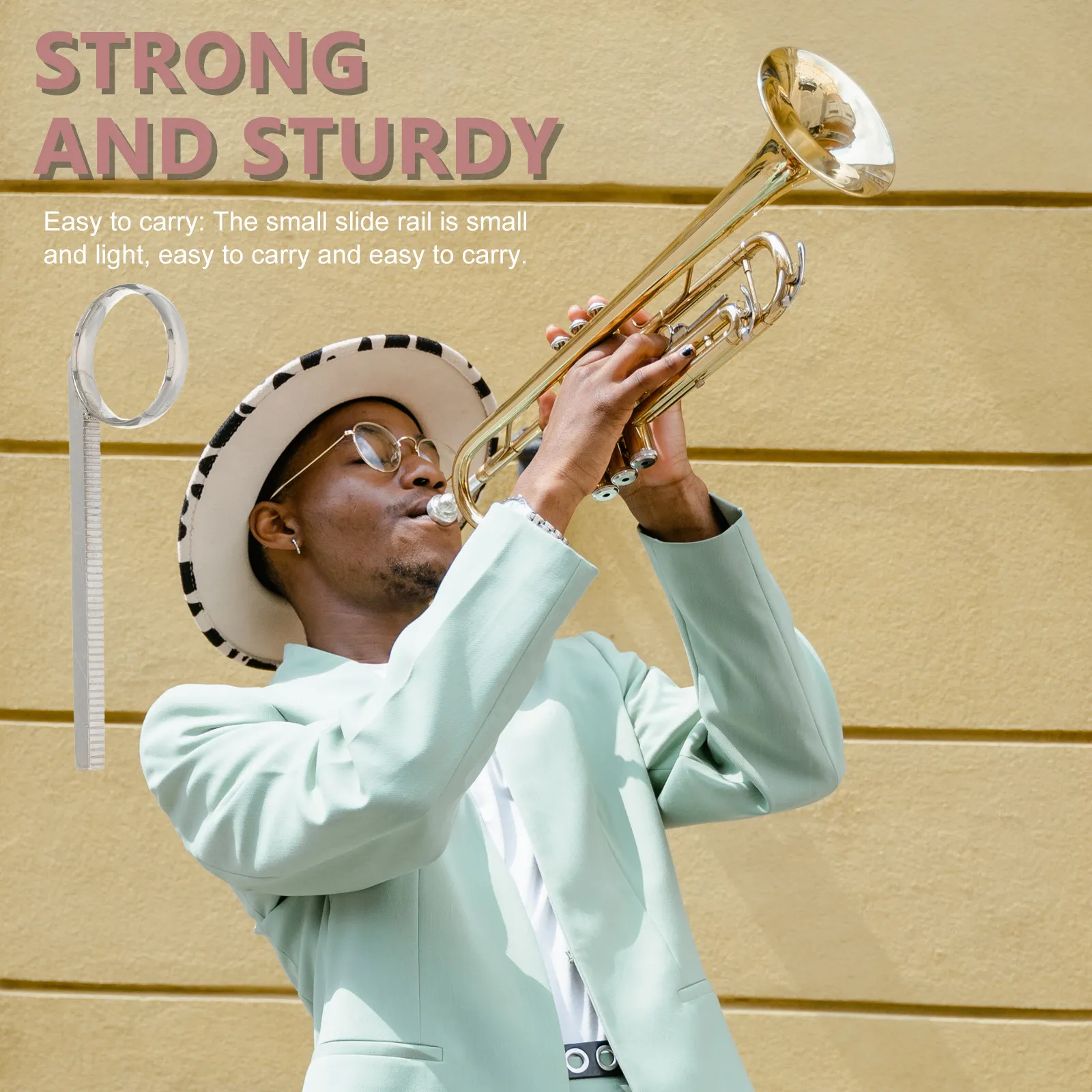 B Flat Trumpet Finger Ring Slide – Rust-Proof Metal, Easy Installation for Brass Instruments