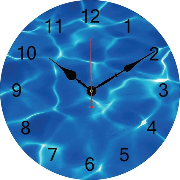 Seawater Wall Clock Modern Design Living Room Bedroom Office Decoration Kitchen Clock Art Wall Watch Home Decor