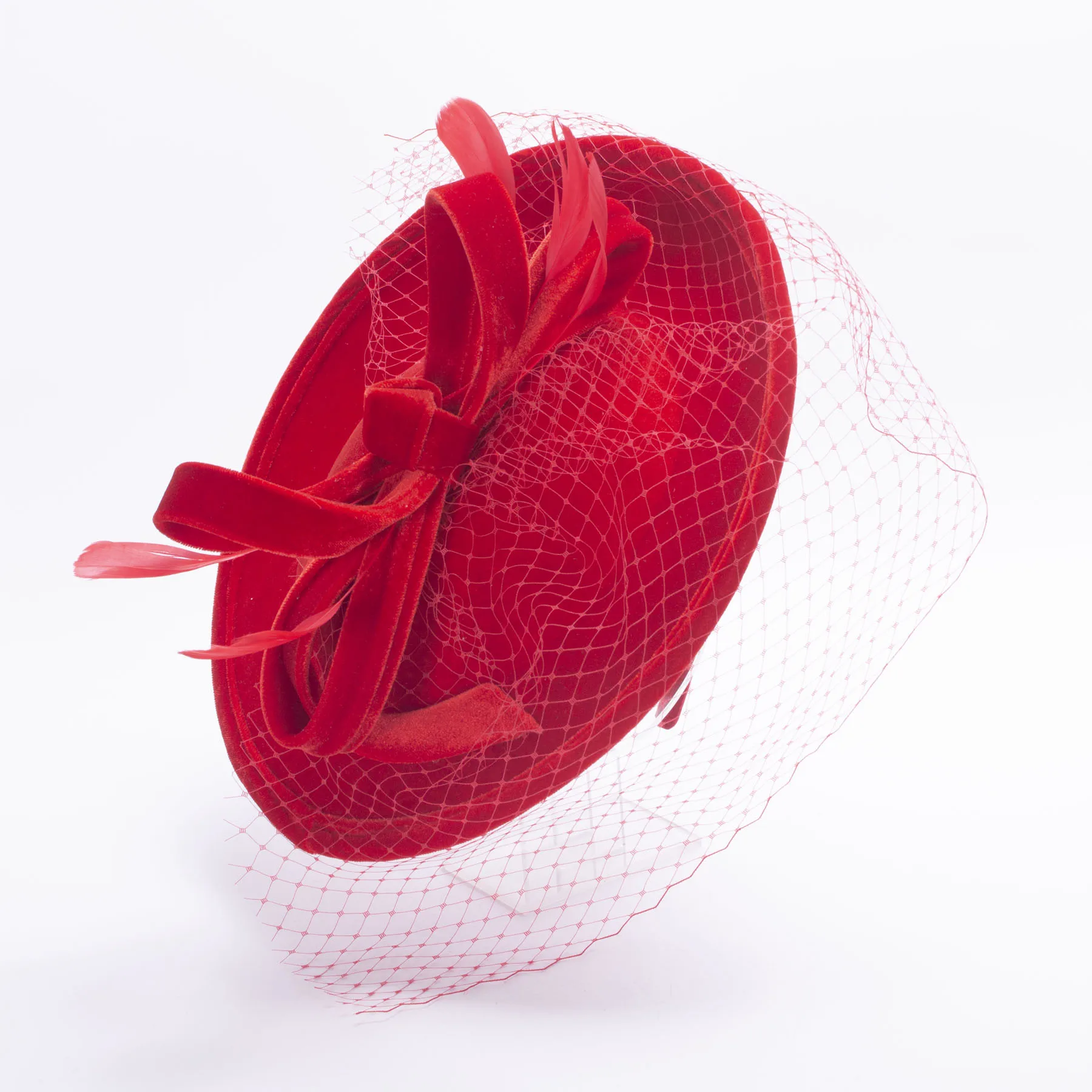 Lawliet Frauen Samt Schleier Netz Hochzeit Anlass Kirche Fascinator Kopf bedeckung Hut a614 – Detail 4