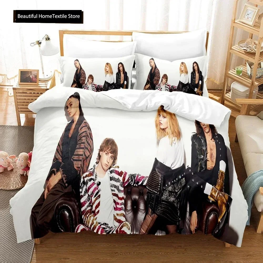 

Luxury New 3D Print Maneskin Bedding Set Pillowcase Duvet Cover Double Twin Full Queen King Adult Boys Bedclothes Quilt Cover
