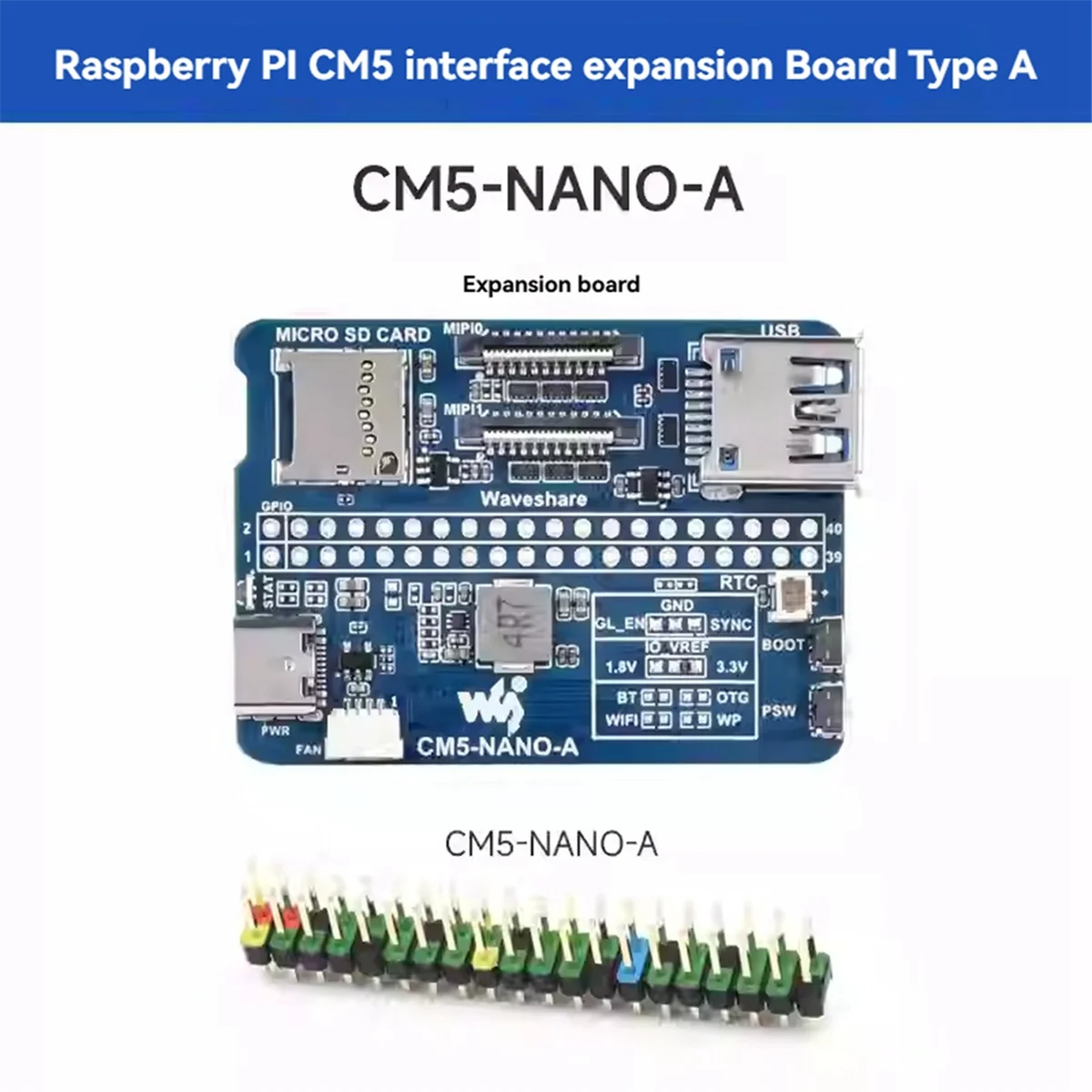 للوحة CM5 Nano Base IO (A) مع USB 3.2 Gen1 لوحدة الحساب 5 #6