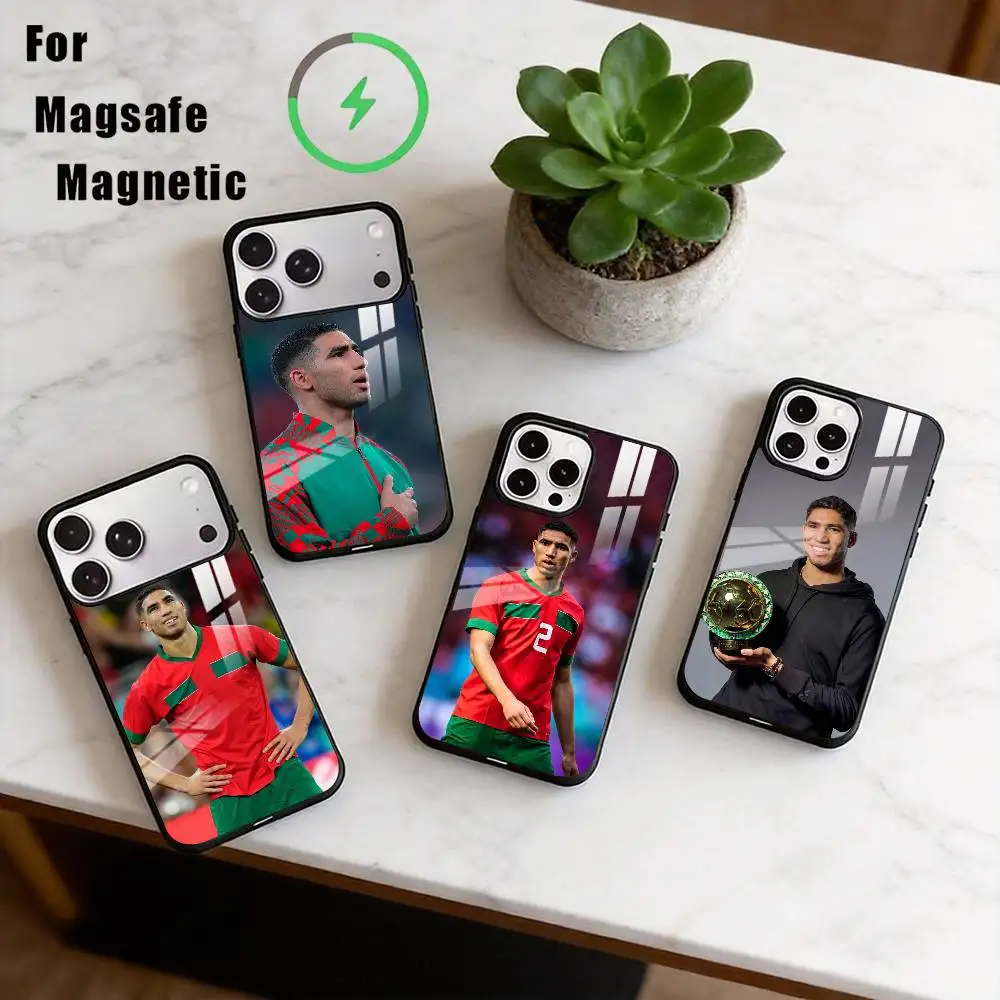 

F-Football Player A-Achraf Hakimi Phone Case For iPhone17,16,15,14,13,12,11 Plus,Pro Allows magnetic wireless charging