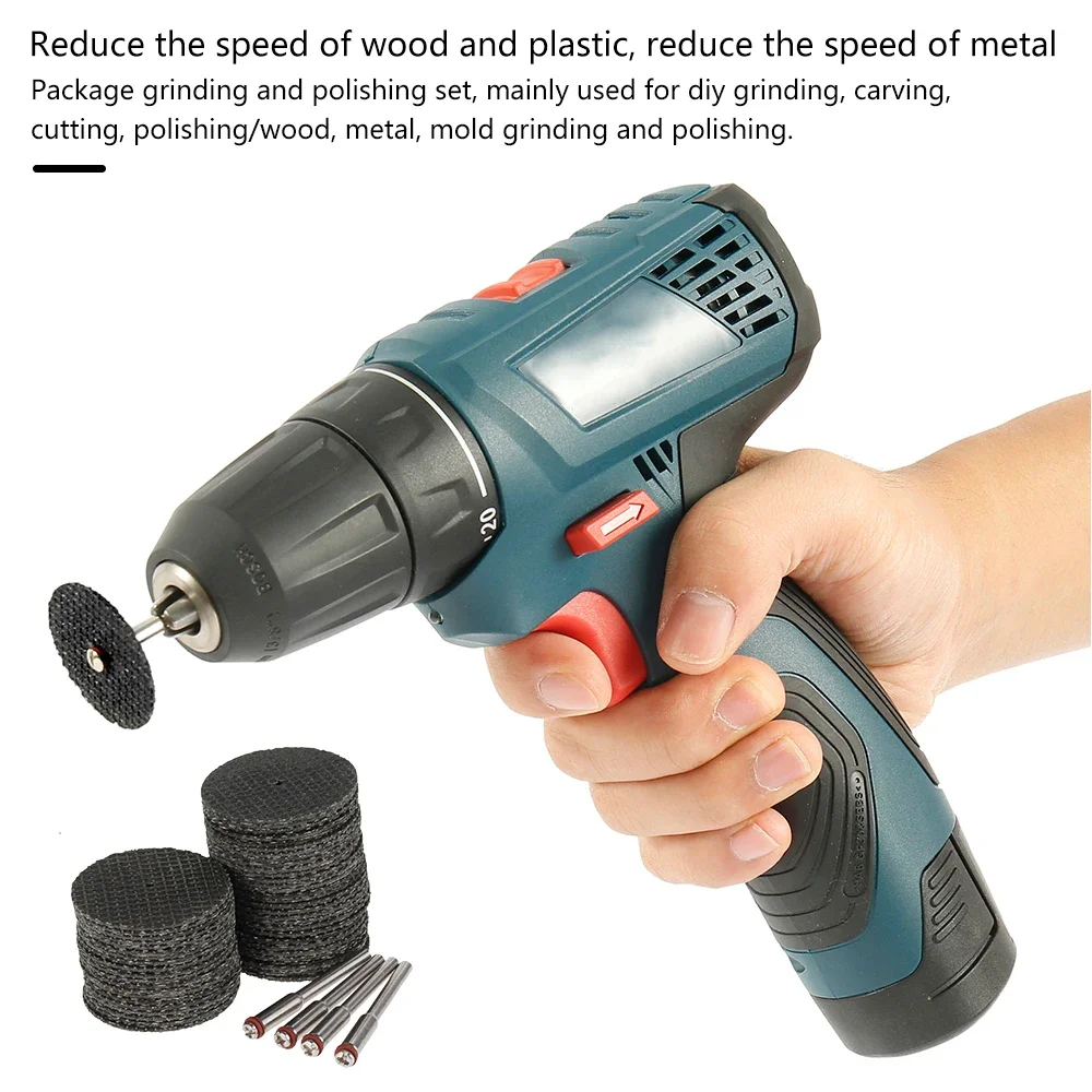 50 szt. Tarcz tnących z włókna szklanego 32mm + 4 szt. trzpieni obrotowych do akcesoriów Dremel, narzędzie obrotowe do cięcia metalu, brzeszczot. — zdjęcie 5