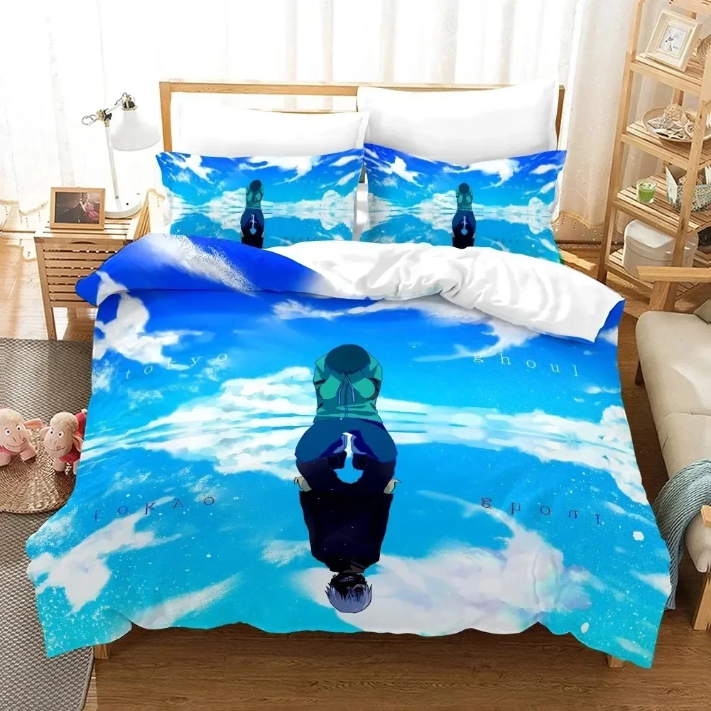 3D Print Anime Tokyo Ghoul Kaneki Ken 3D Duvet Cover Bedding Set Comforter Linen Pillowcases Home Decor Single Double King Queen