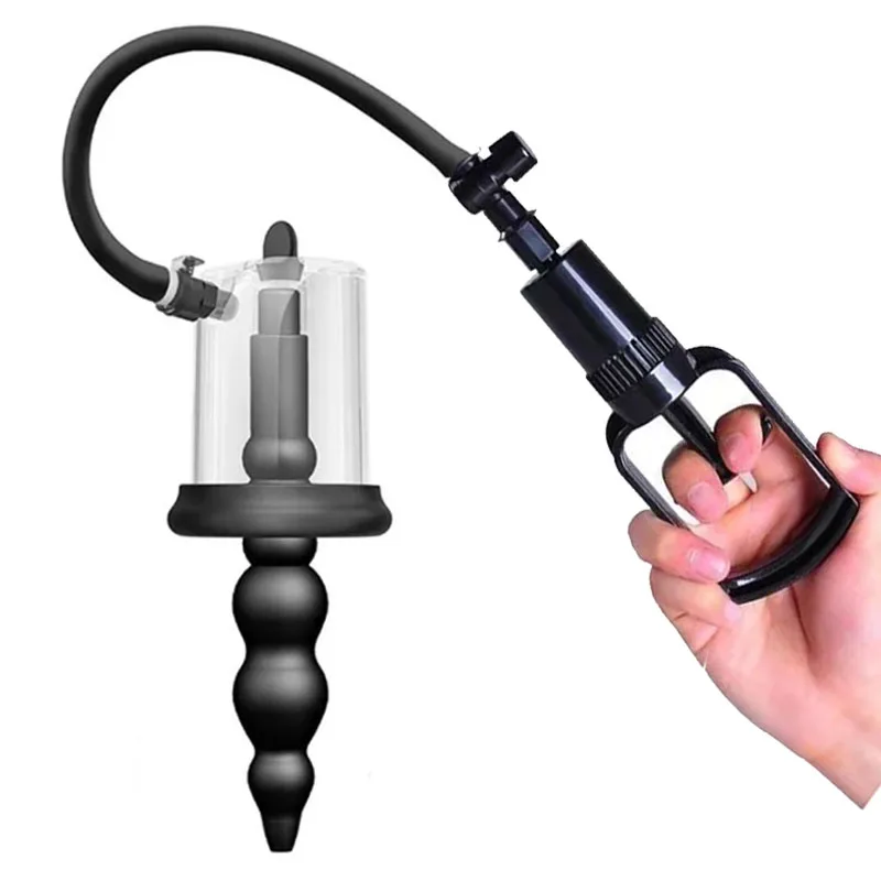Butt Beads Sucking Cup Anal Plug Vacuum Pump Gay Rosebud Prostate Massager BDSM Sex Toys Adult Anus Dilator Man Masturbators_voghion.com