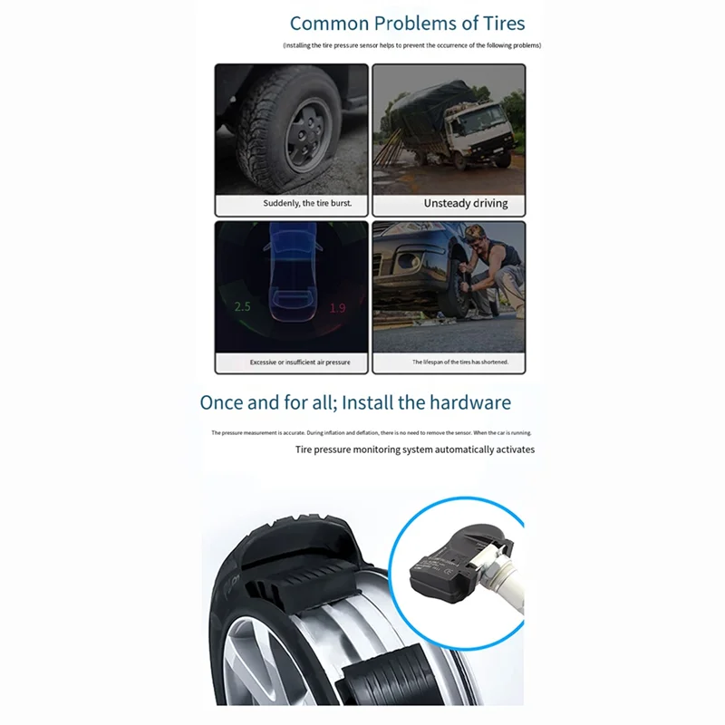 

Tire Pressure Sensors 4Pcs Set For Land Rover Discovery Sport Range Rover Jaguar F-TYPE XE XF 2012-2023 GX631A159AA