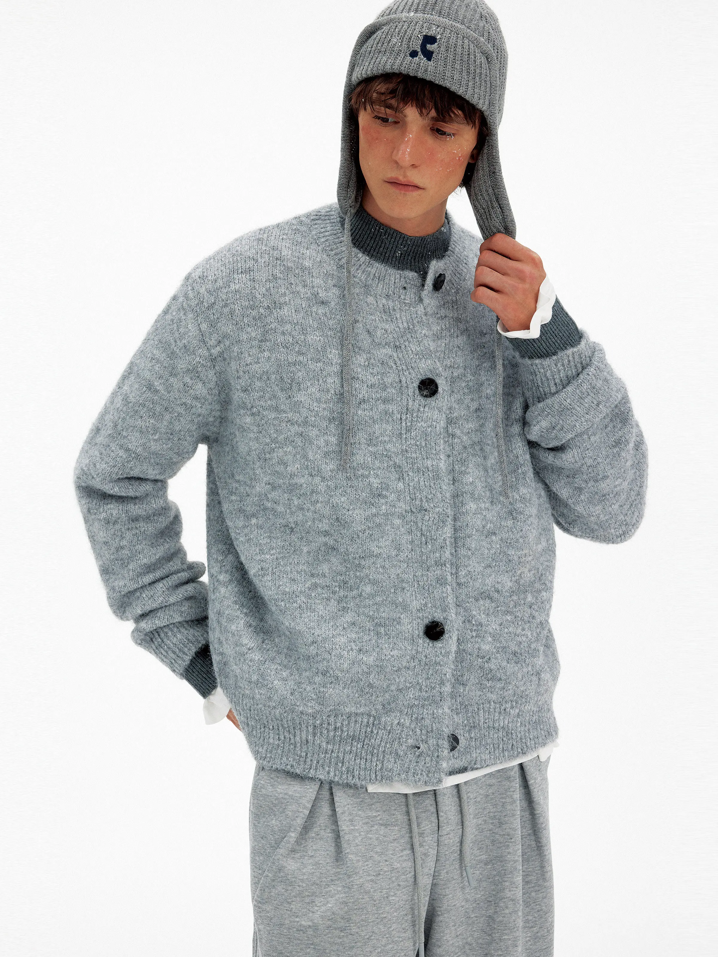

Fur Collar Pullovers Orange Mens Word Print Message Creativity Style Pure Neutral Cozy Season Activities Fun Fashion Autumn Fall