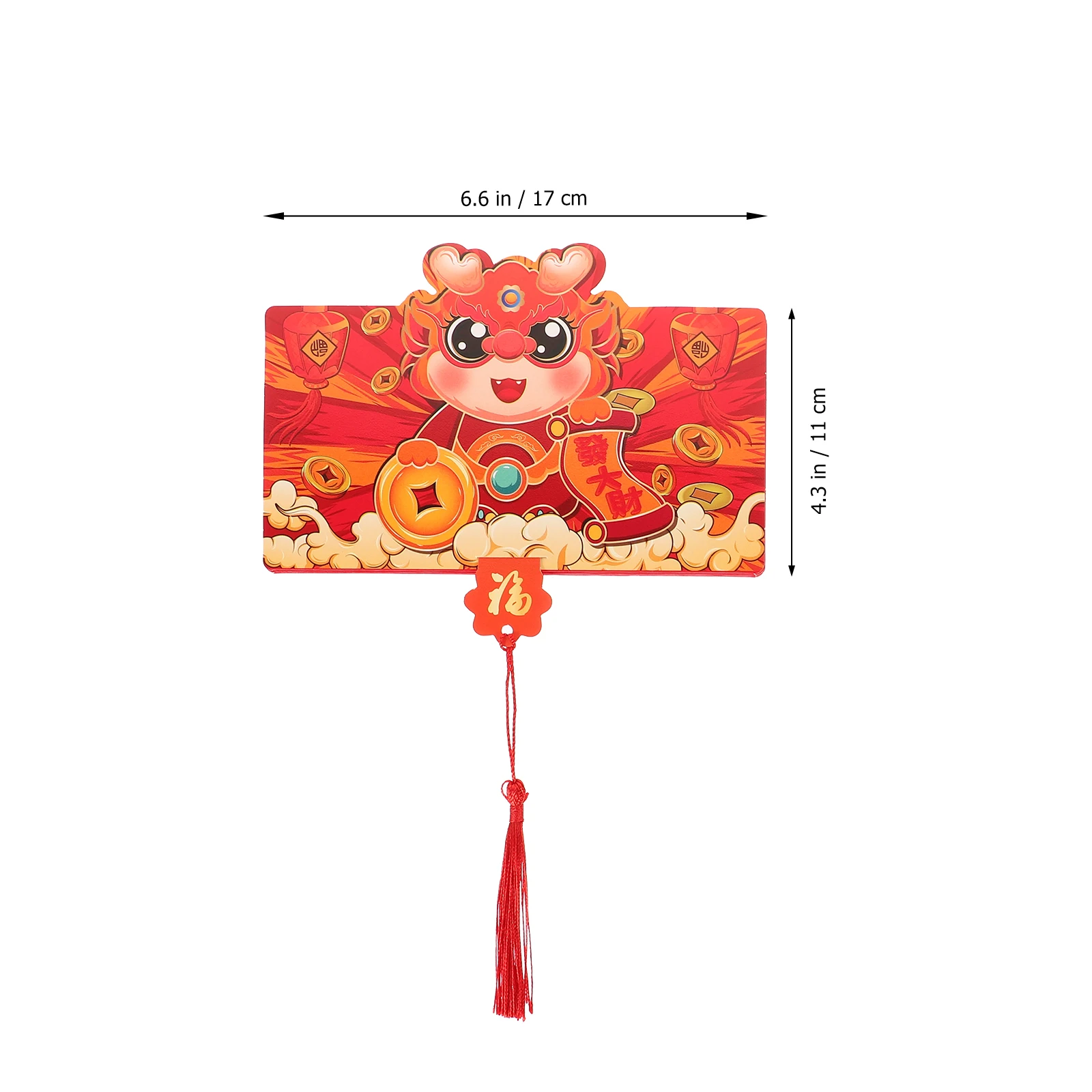 

6 Pcs Red Packet Lunar Year Envelopes Chinese Style Spring Festival Paper Money Bag