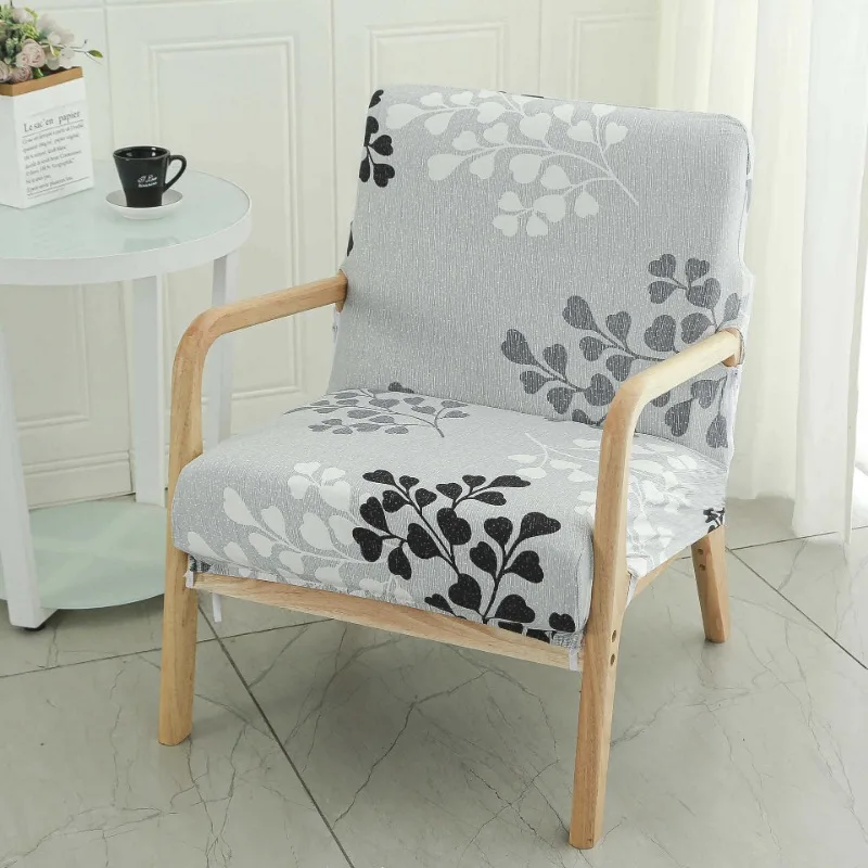 Armchair Slipcover Elastic Modern Chair Cover Zipper Stretch Wood