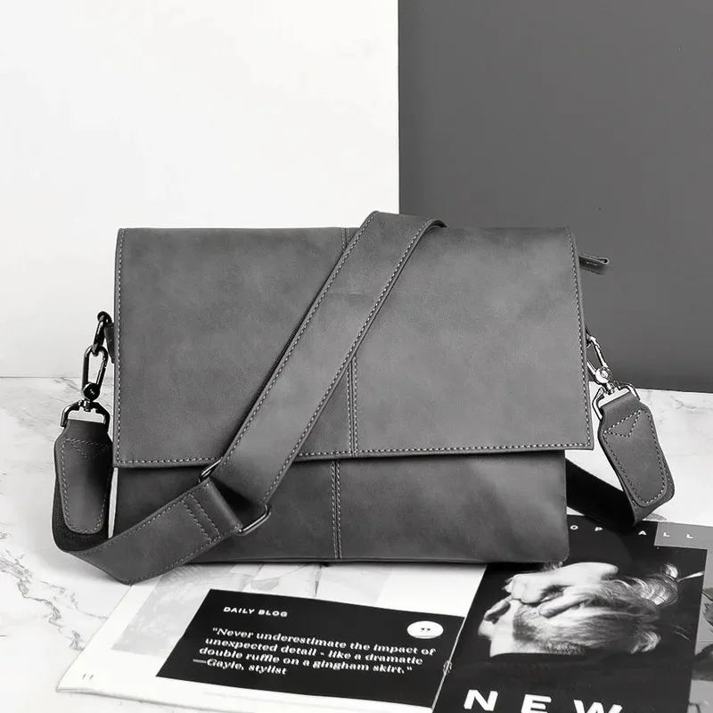 Casual En Stijlvolle Crossbody Tas Met Grote Capaciteit Voor Heren, Luxe Zachte Pu-Leren Crossbodytas Voor Heren, Rugzak