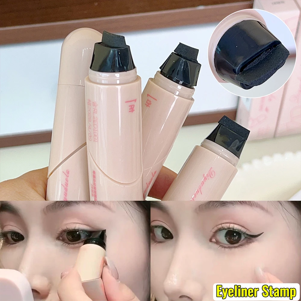 

Liquid Multi-functional Eyeliner Stamp Waterproof Double Head Precision Liquid Eyeliner Pen Long-Lasting Eyes Liner Makeup Tool