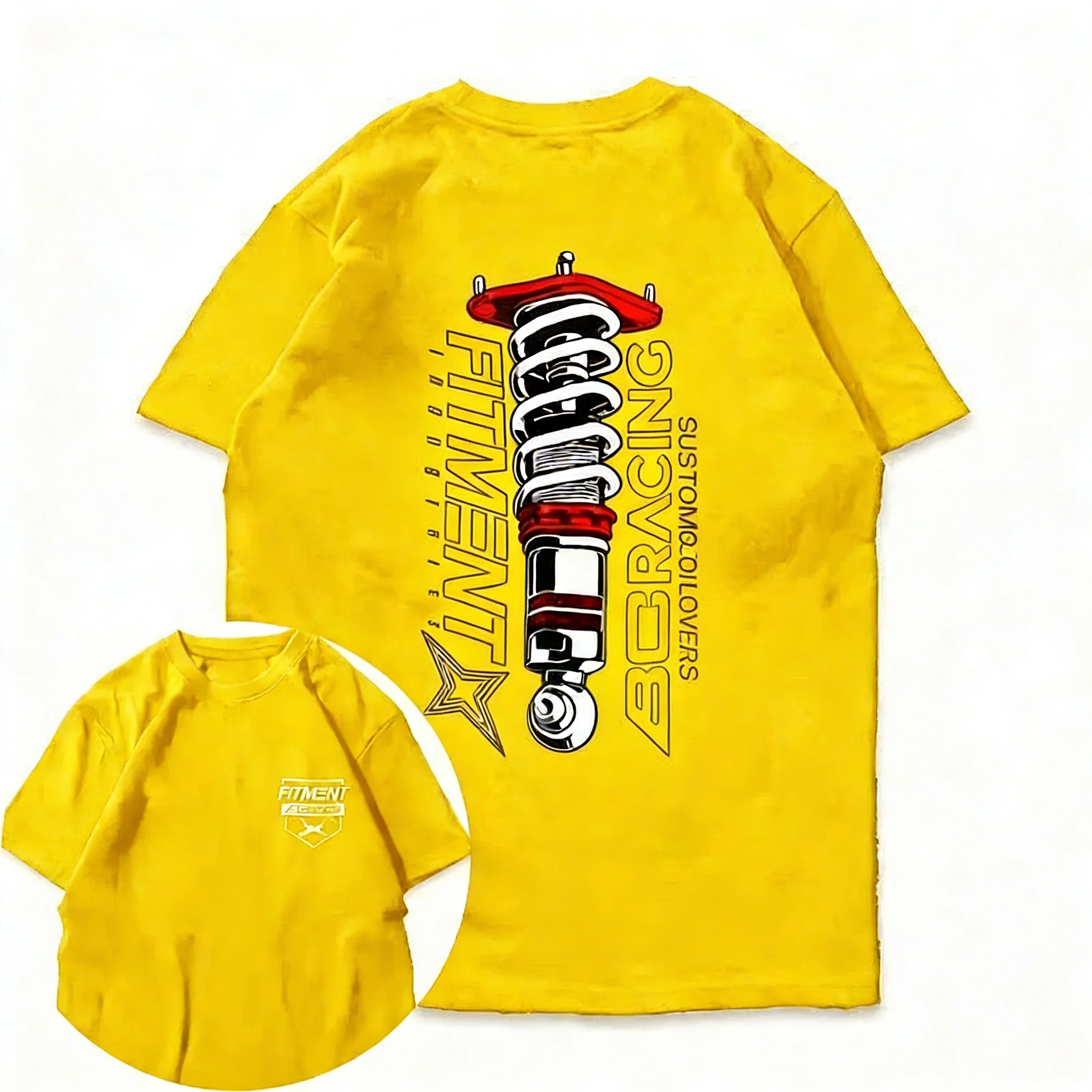 2026 Sommer Reine Baumwolle Schwergewichts-T-Shirt im amerikanischen Stil, BC Kurzarm, Car Modified, locker sitzend, mit gedrehtem Halsausschnitt, vielseitig