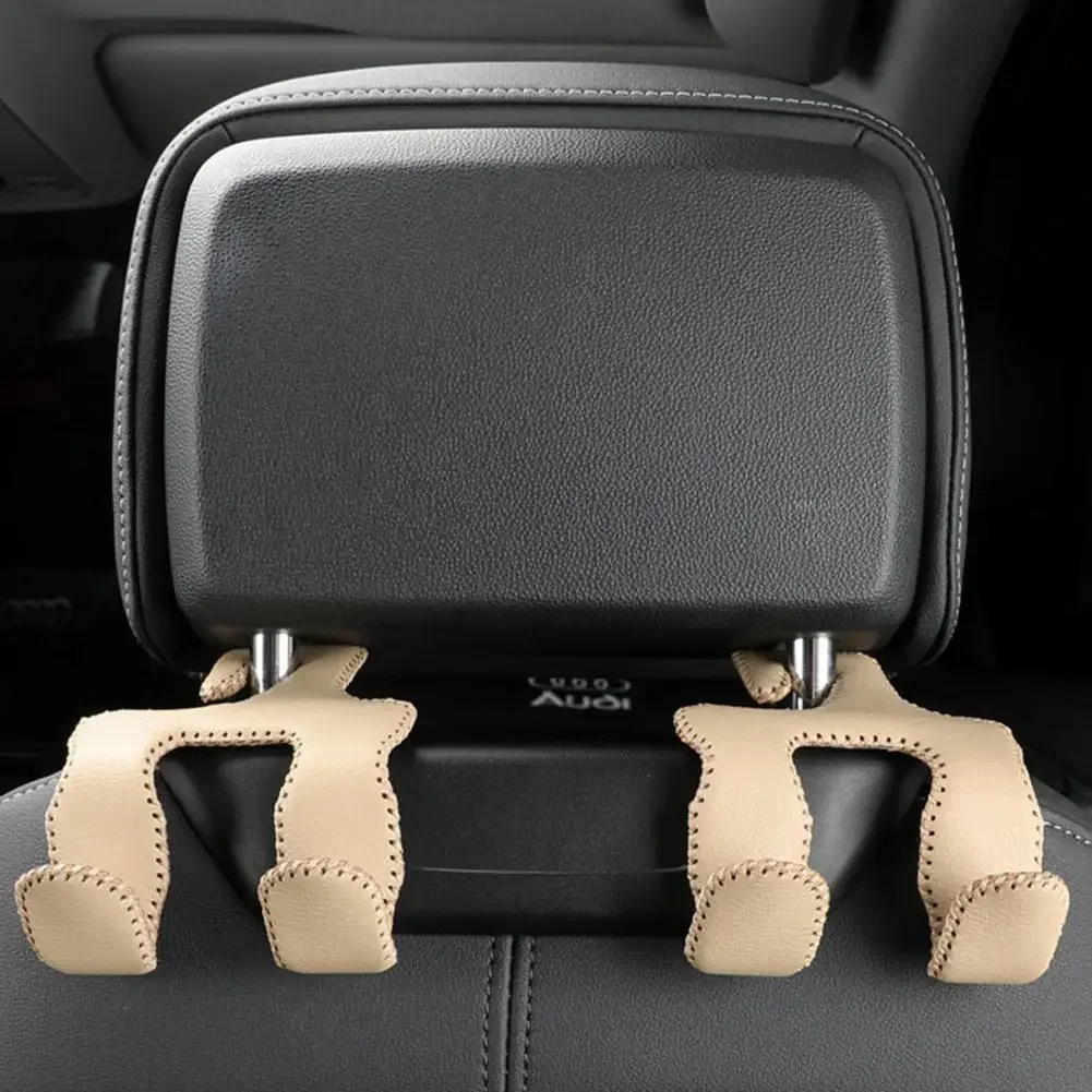 

Car Seat Headrest Hook Double Hooks Phone Holder Hanger Storage Organizer Universal For Handbag Purse Coat 50 Pounds Wholesale