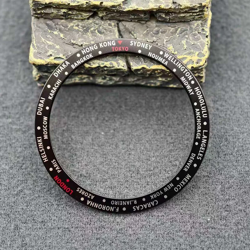 38x31.5mm Piatto In Alluminio Orologio Lunetta Inserto Anello Adatto Per SKX007 SKX009 SRPD NH35 NH36 Cassa Dell'orologio Orologio Da Uomo Orologio Refit Parti