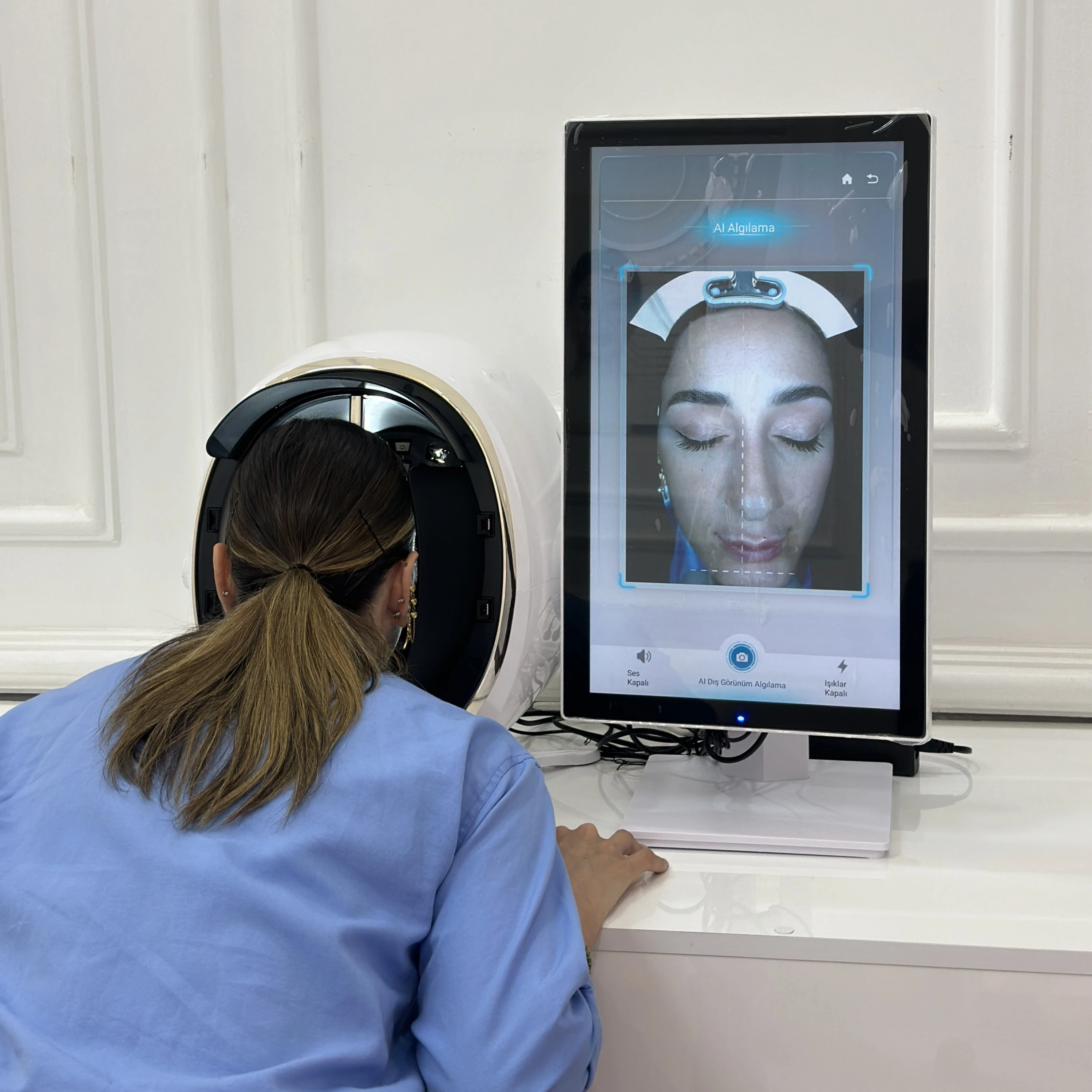 

3D Skin Scanner Care Facial Analyzer Monitor Machine Magic Mirror Testing Detector Face Camera Test Analysis Beauty Machine