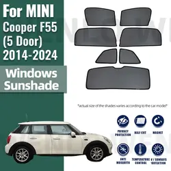For MINI Cooper F55 2014-2024 Magnetic Car Sunshade Visor Front Windshield Frame Curtain Baby Rear Side Window Sun Shade Shield