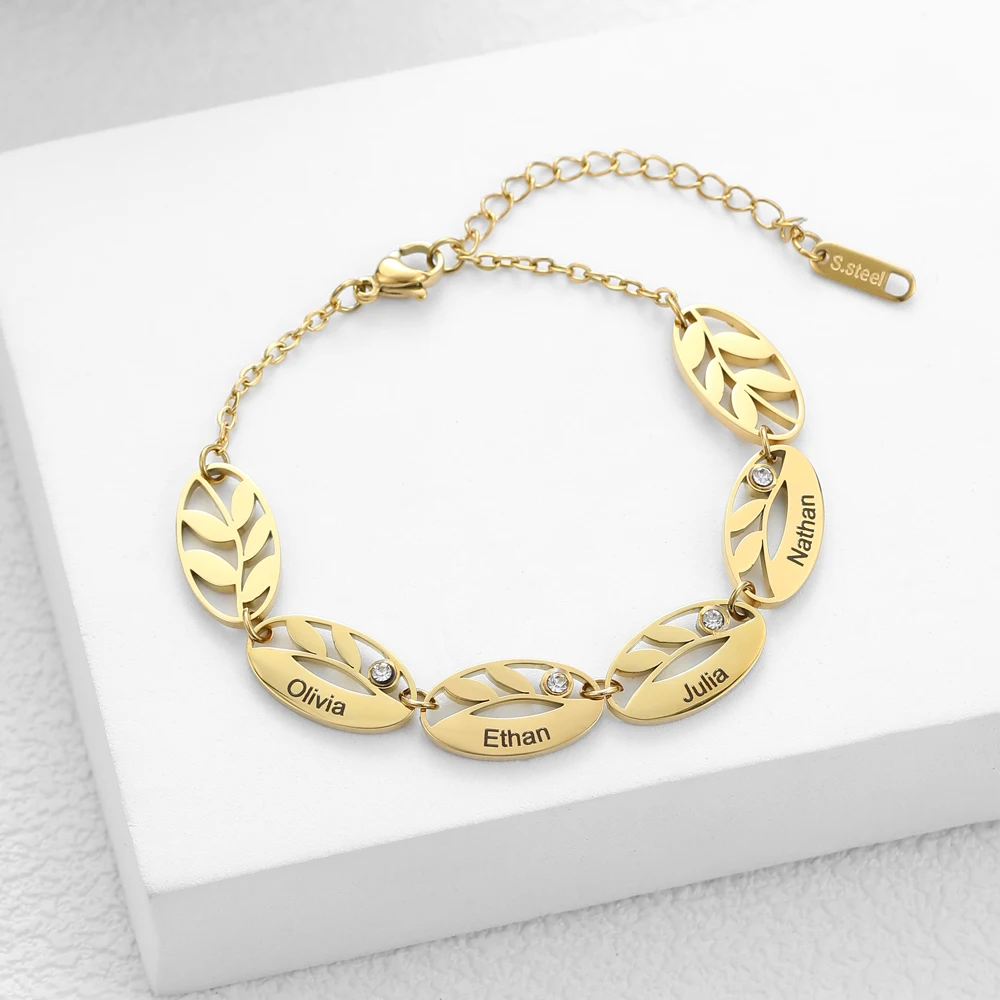 Bracelet de nom de lettre de cuir chevelu narpersonnalisé pour les femmes, bijoux sculptés, cadeau d'anniversaire, mode