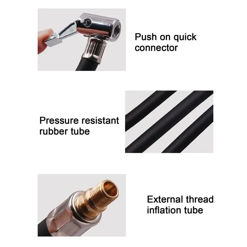 Air Pump Extension Tube Excellent Sealing Portable Inflatable Pump Tube Car Tire Leakproof Bike Inflator Hose Mouth Extensions