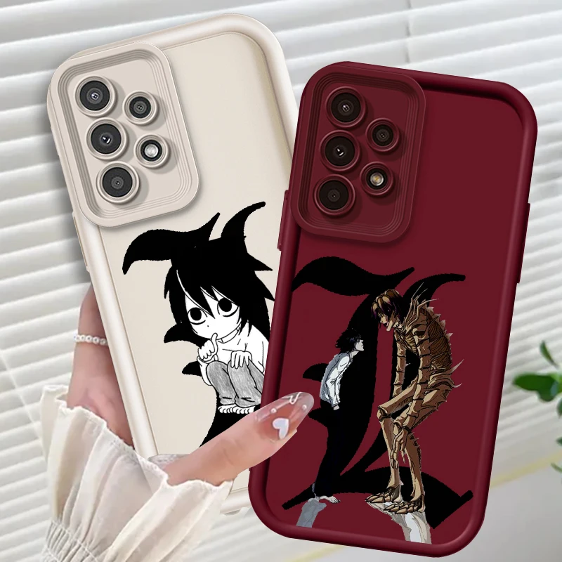 

Death Note Art LOGO Anime Comic For Samsung A73 A71 A54 A53 A52 A51 A33 A32 A21S A14 A13 A12 A25 A04 A05 5G Eye Ladder Funda