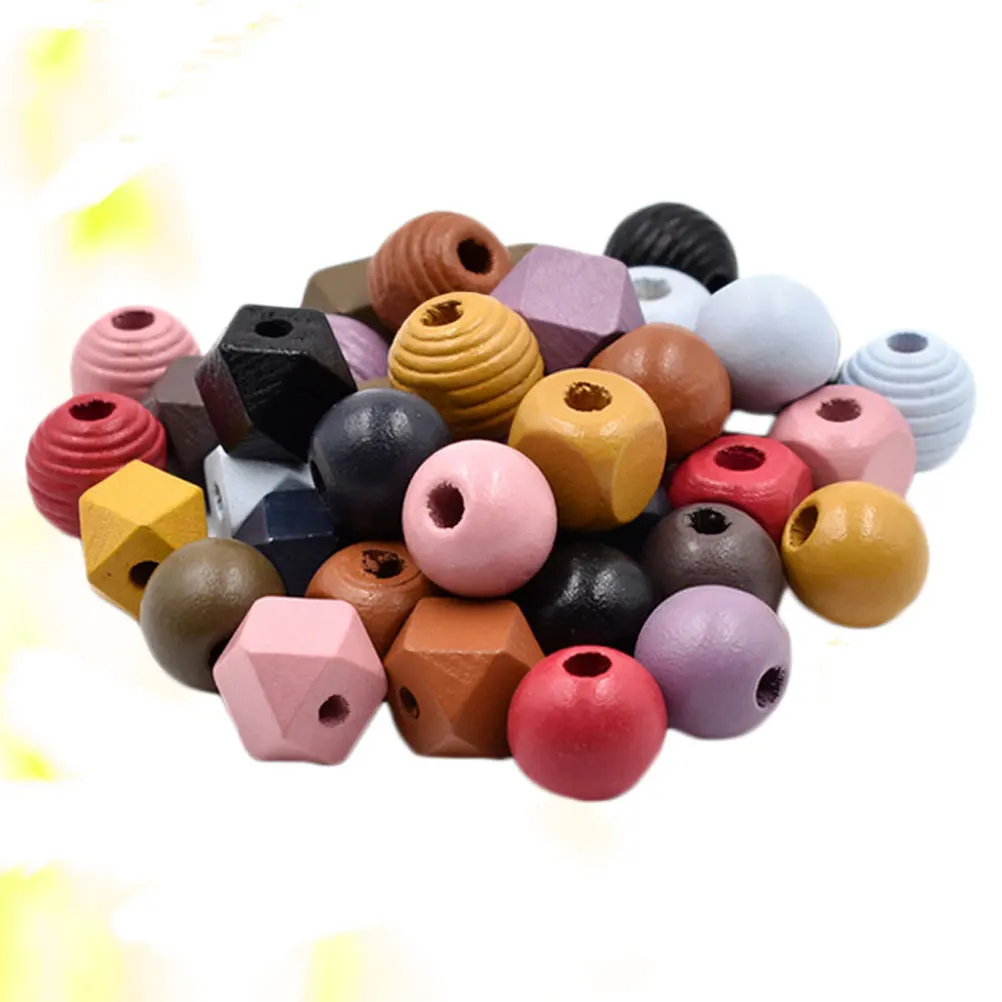 

1 Set Of Wooden Decoration Mixed Color Round Colored Beads For Diy Jewelry Making Craft Accessories Home Decor Gifts Diy Craft