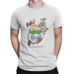 Asterix and Obelix Be Afraid Tshirt Homme Men's Streetwear Blusas Polyester T Shirt For Men