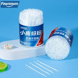 Fawnmum 300ชิ้น/เซ็ต Double-Headed Flosser Toothpicks Interdental แปรงทำความสะอาดช่องปาก Gum สุขอนามัยการดูแลฟัน Sticks ทิ้ง