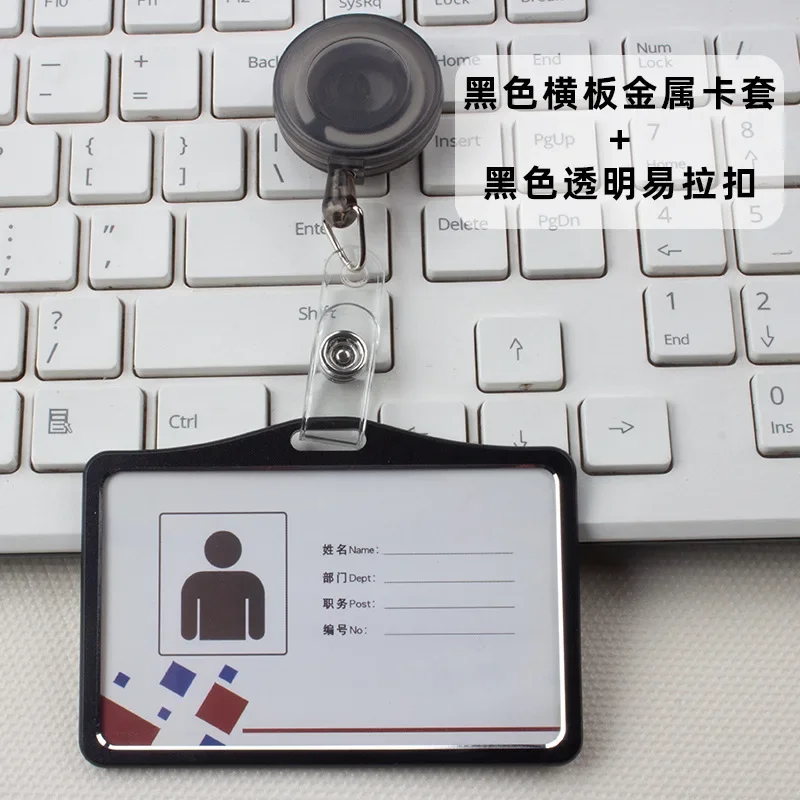 1Pc Aluminum Alloy Worker Tag ID Card Holder Protective Shell, Credit Card, Business Card, Bus & Student ID Holder Case