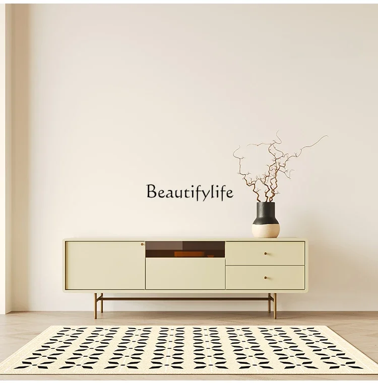 

yj5Coffee table TV cabinet combination custom solid wood household modern simple small apartment