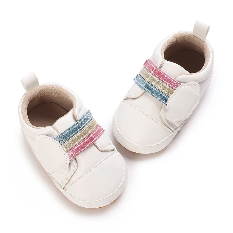 Primavera e autunno nuovo bambino carino nuvola tre colori arcobaleno scarpe bambino antiscivolo suola in gomma scarpe da passeggio scarpe da bambino