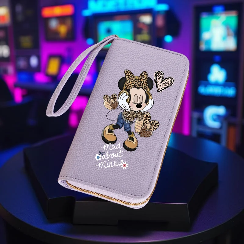 محفظة ميني طويلة مع حزام معصم، فتحات للبطاقات، سحاب للإغلاق، جيب للعملات المعدنية، هدية مثالية للمكتب والسفر والتسوق في الهواء الطلق