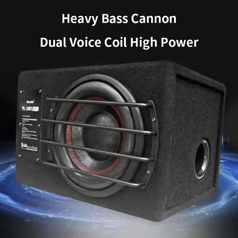 500W 10 Inch Dual Coil Super Subwoofer Car Audio Fever DIY Car 12V Fever High Power Speaker Active Car Subwoofer Speaker