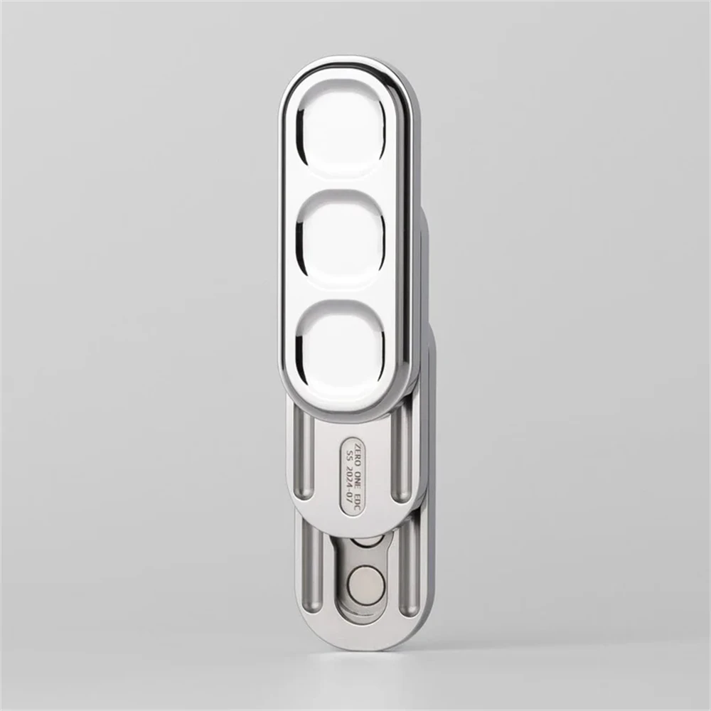 01EDC Erbse Edelstahl Fidget Slider Spinner EDC Spielzeug Anti Stress Hand Spinner ADHS Angst Relief Sensorische Zappeln Spielzeug