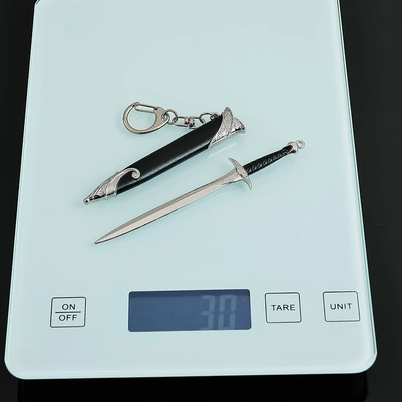 Glamdring Aragorn Narthil Zwaard Elfen Anduril Midden-aarde Wapen 12 CM Metalen Katana Samurai Zwaard Sleutelhanger Ornamenten Geschenken speelgoed