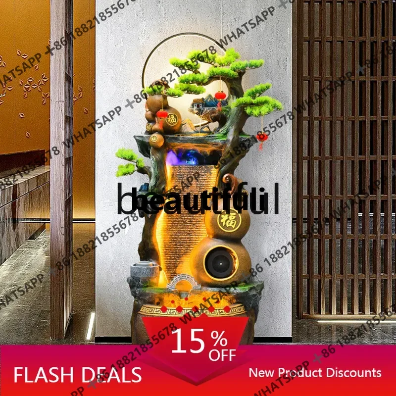 zJ Rockery flowing water fountain ornament floor-to-ceiling living room office alpine circulating water landscape decoration