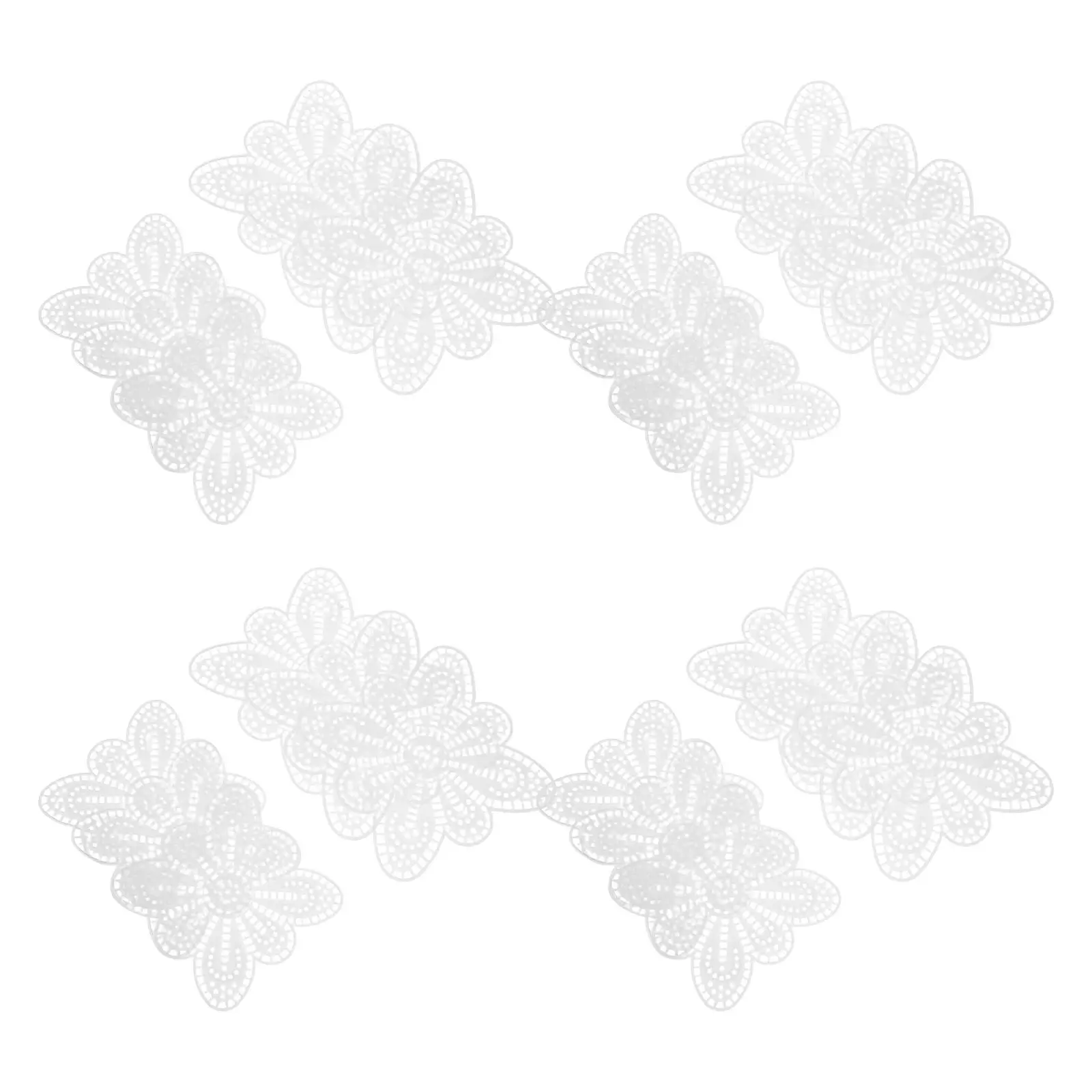16Pcs Flexible Waterproof Plastic Mesh Canvas Sheets Petal Shape for Handbag Embroidery Mesh Fabric Sheets for Crafts
