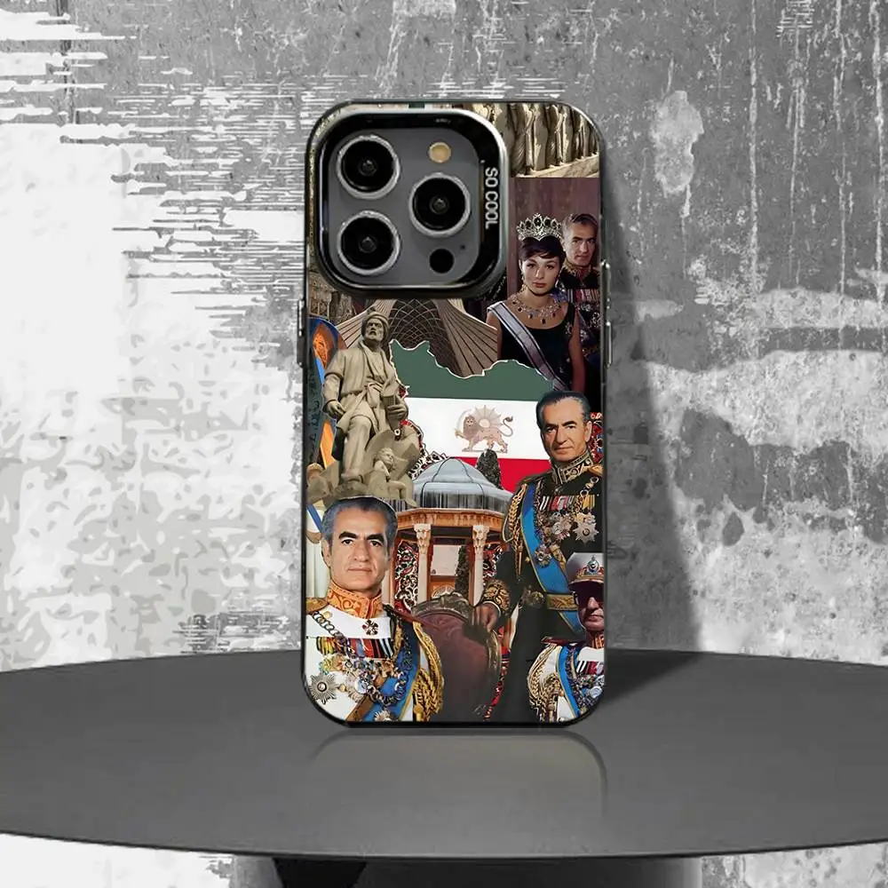 Funda de teléfono History I-Iran Shah Art para iPhone 16,15,14,13,12,11,Pro,XS,Max,Plus,Mini,SE4,E, funda negra mate a prueba de golpes