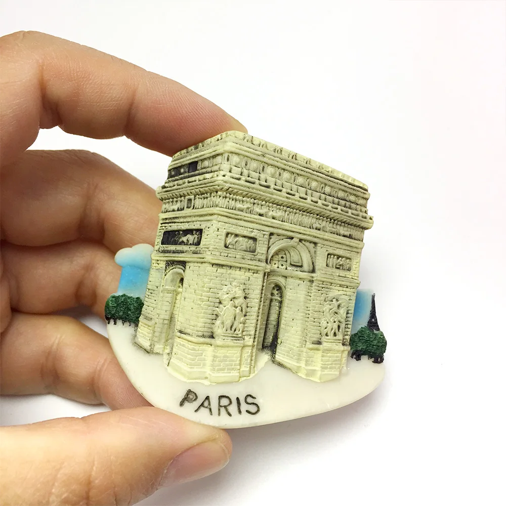 

Resin Paris Arc de Triomphe fridge Magnets - French Souvenirs - Home Decorations