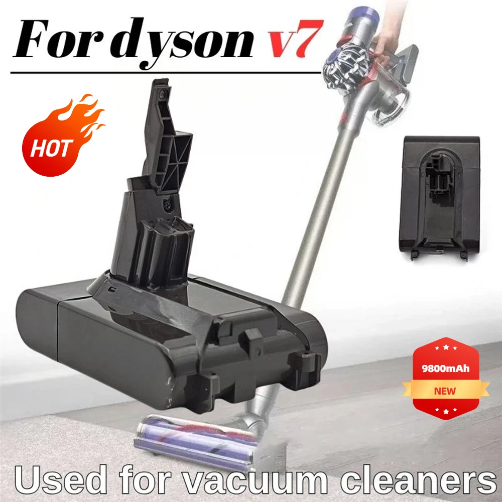 For Dyson V7 SV11 21.6V 6800mAh Li-ion Battery Absolute Animal Fluffy Trigger Car & Boat Wireless Vacuum