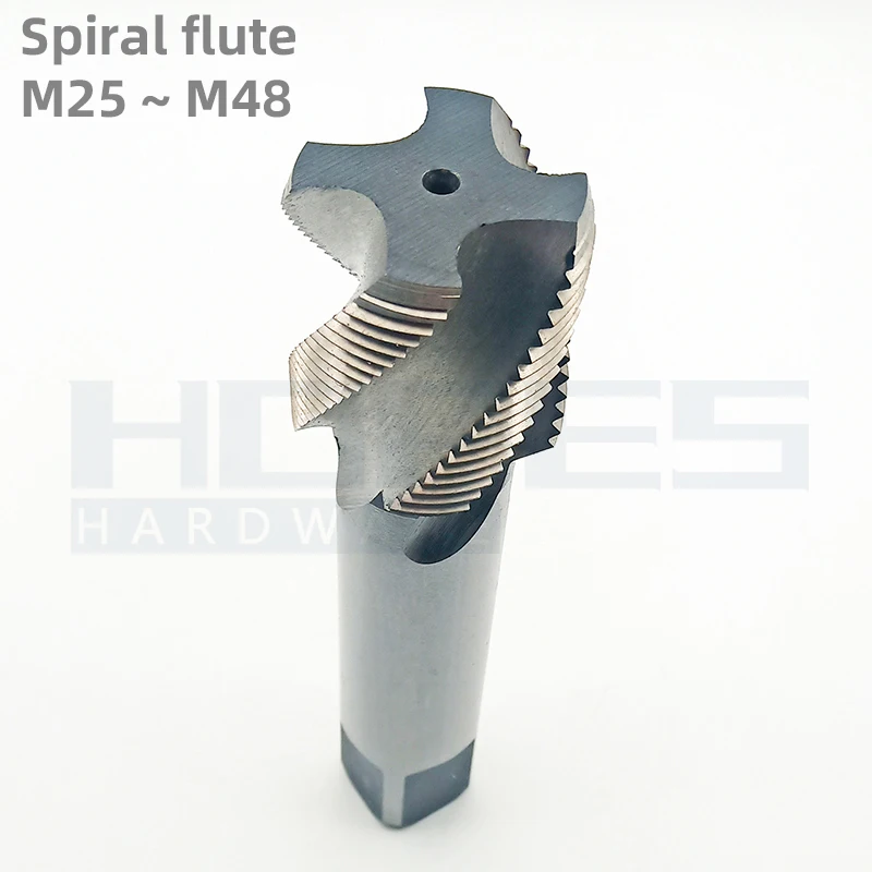 HSS6542 Helical Spiral Flute Thread Taps M25 M26 M27 M28 M30 M32 M33 M36 M39 M42 M45 M48 DIN ISO Screw Tools