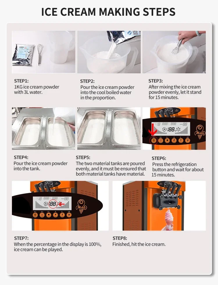 

-Soft Ice Cream Machine Soft Ice Cream Machine Desktop Ice Cream Machine