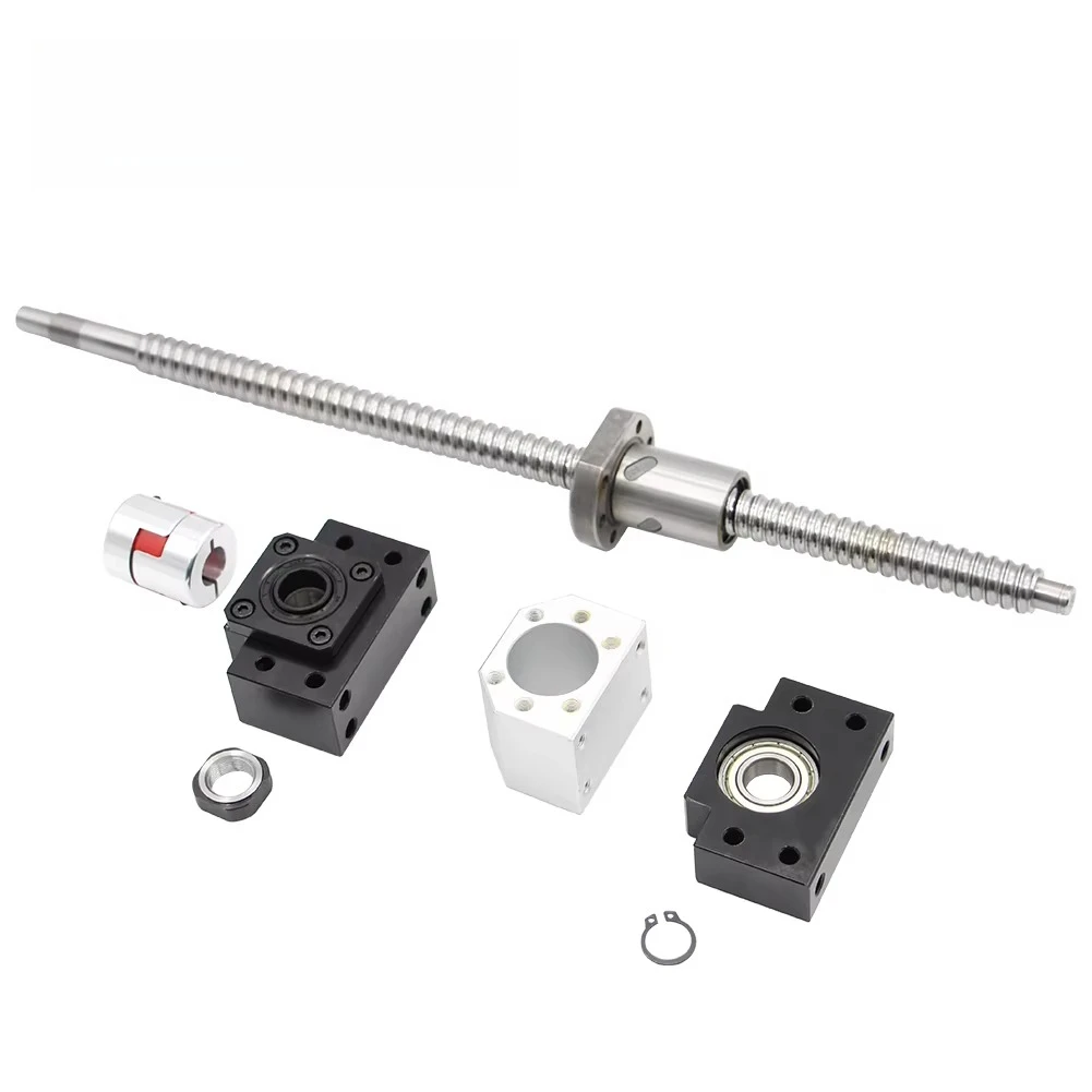 SFU1605 Set RM 1605 Rolled Ball Screw C7 Type with End Machined & Ball Nut Housing BK/BF12 Coupler