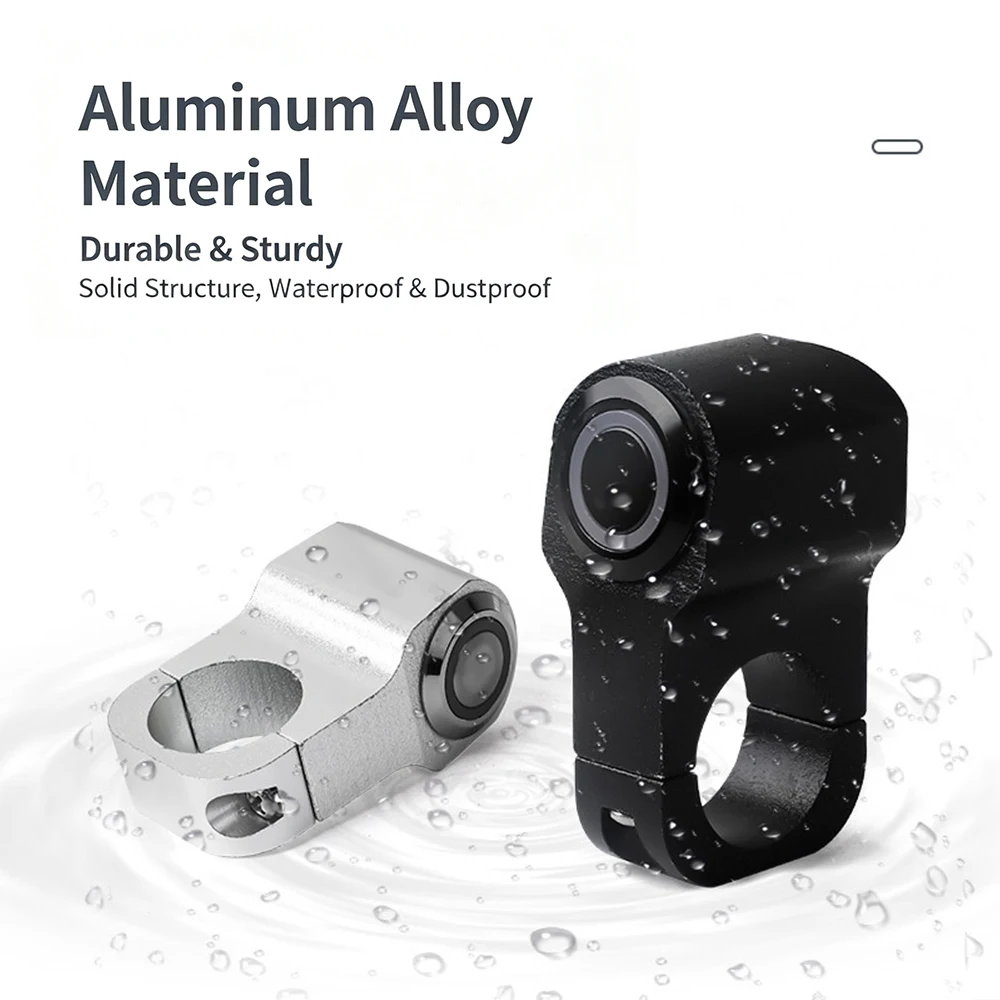 Waterproof Aluminum Motorcycle Handlebar Switch 22mm Universal Electric Bike Headlight High Low Beam On Off Control Button view 3