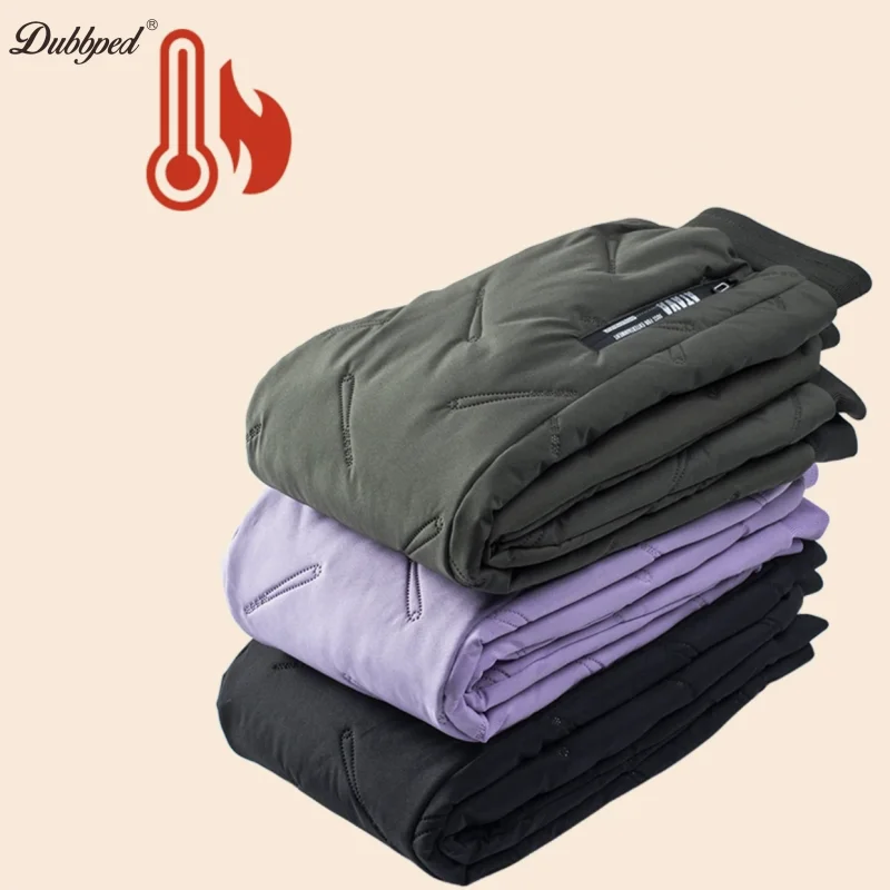 Dubbped Boys Girls Winter Pants Waterproof Cotton Padded Thick Warm Trousers Ski Pants Elastic Kids Fleece Pant  Thick Clothes