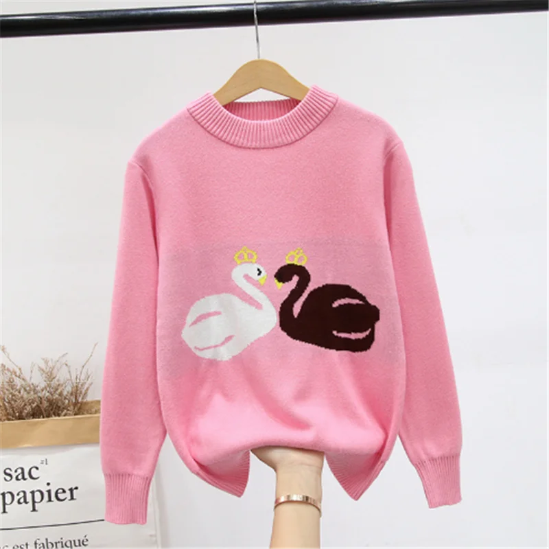 

2023 Children's sweater Winter New Children Clothes Round collar Girl Kids O-Neck sweater Girls Warm pullovers